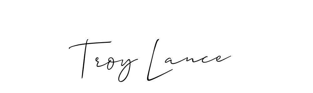 How to make Troy Lance name signature. Use Allison_Script style for creating short signs online. This is the latest handwritten sign. Troy Lance signature style 2 images and pictures png