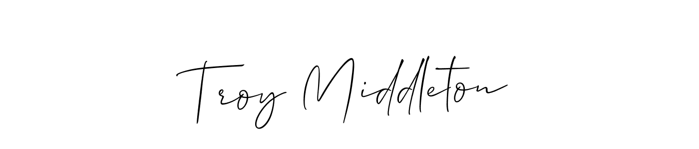 Design your own signature with our free online signature maker. With this signature software, you can create a handwritten (Allison_Script) signature for name Troy Middleton. Troy Middleton signature style 2 images and pictures png