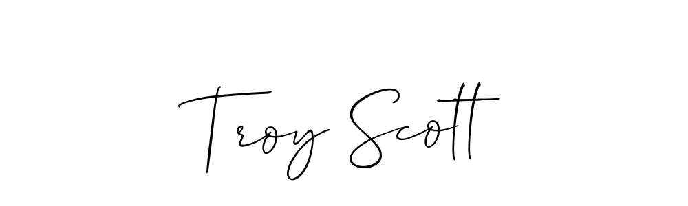 Make a short Troy Scott signature style. Manage your documents anywhere anytime using Allison_Script. Create and add eSignatures, submit forms, share and send files easily. Troy Scott signature style 2 images and pictures png