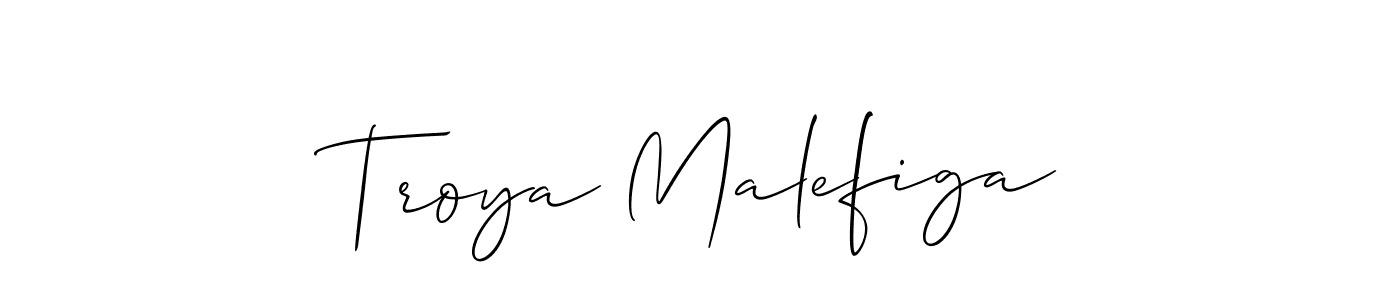 Also we have Troya Malefiga name is the best signature style. Create professional handwritten signature collection using Allison_Script autograph style. Troya Malefiga signature style 2 images and pictures png