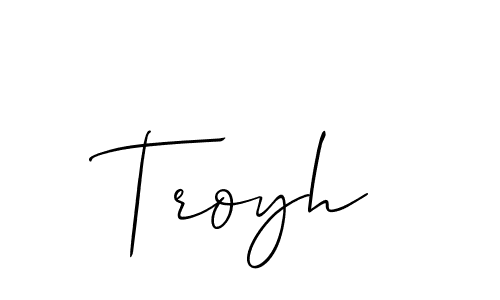 Similarly Allison_Script is the best handwritten signature design. Signature creator online .You can use it as an online autograph creator for name Troyh. Troyh signature style 2 images and pictures png