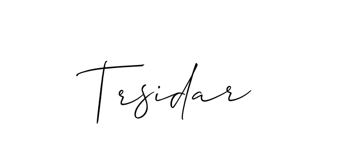 Similarly Allison_Script is the best handwritten signature design. Signature creator online .You can use it as an online autograph creator for name Trsidar. Trsidar signature style 2 images and pictures png