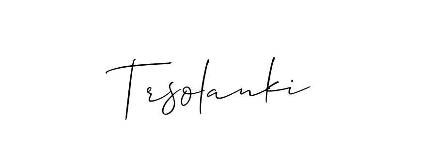 Once you've used our free online signature maker to create your best signature Allison_Script style, it's time to enjoy all of the benefits that Trsolanki name signing documents. Trsolanki signature style 2 images and pictures png