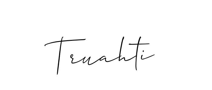 Best and Professional Signature Style for Truahti. Allison_Script Best Signature Style Collection. Truahti signature style 2 images and pictures png