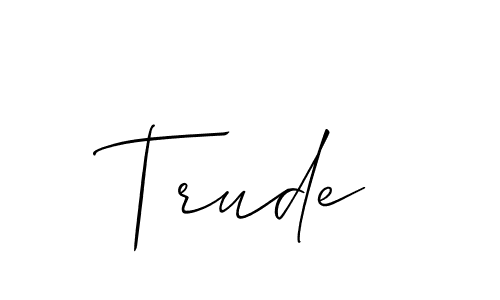 Also we have Trude name is the best signature style. Create professional handwritten signature collection using Allison_Script autograph style. Trude signature style 2 images and pictures png