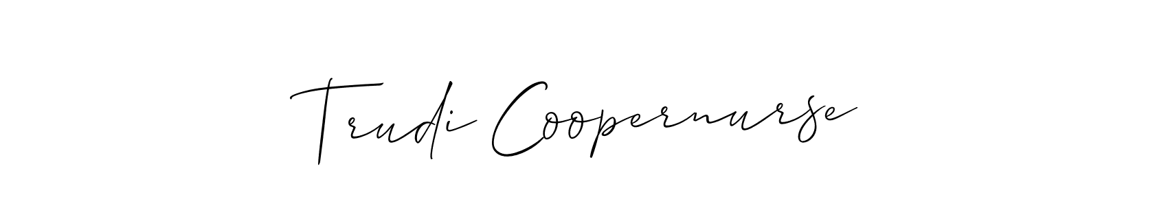 See photos of Trudi Coopernurse official signature by Spectra . Check more albums & portfolios. Read reviews & check more about Allison_Script font. Trudi Coopernurse signature style 2 images and pictures png
