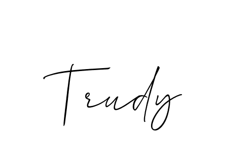 You should practise on your own different ways (Allison_Script) to write your name (Trudy) in signature. don't let someone else do it for you. Trudy signature style 2 images and pictures png