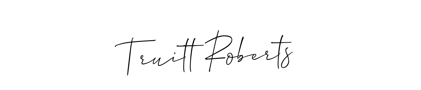 Create a beautiful signature design for name Truitt Roberts. With this signature (Allison_Script) fonts, you can make a handwritten signature for free. Truitt Roberts signature style 2 images and pictures png