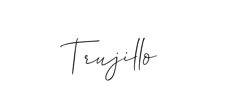 Make a beautiful signature design for name Trujillo. With this signature (Allison_Script) style, you can create a handwritten signature for free. Trujillo signature style 2 images and pictures png