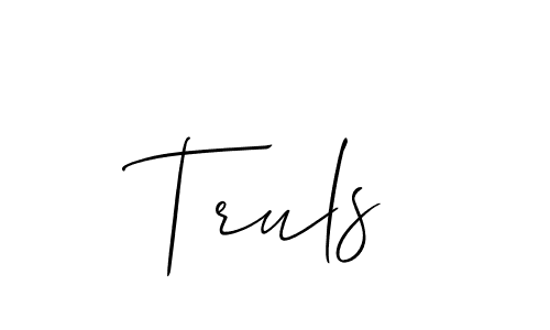 Also we have Truls name is the best signature style. Create professional handwritten signature collection using Allison_Script autograph style. Truls signature style 2 images and pictures png