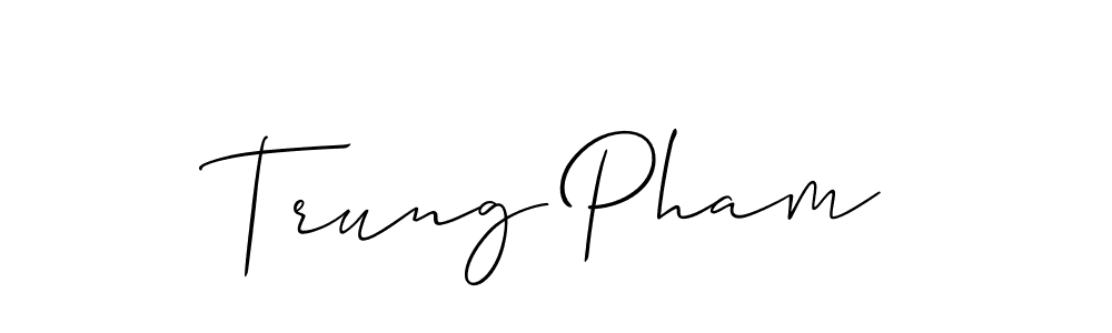 How to Draw Trung Pham signature style? Allison_Script is a latest design signature styles for name Trung Pham. Trung Pham signature style 2 images and pictures png