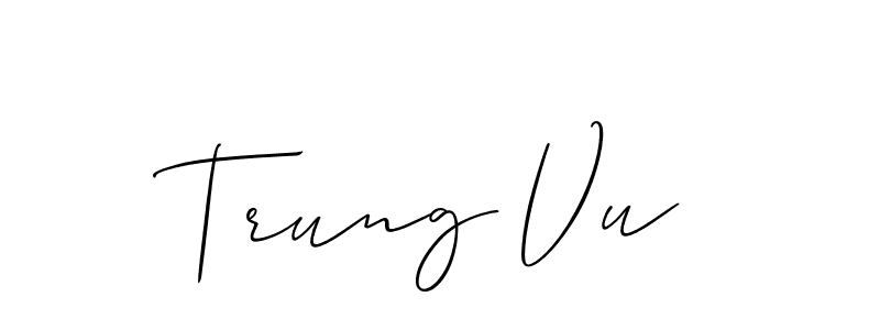 How to make Trung Vu signature? Allison_Script is a professional autograph style. Create handwritten signature for Trung Vu name. Trung Vu signature style 2 images and pictures png