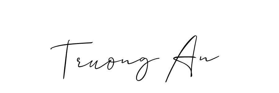 How to Draw Truong An signature style? Allison_Script is a latest design signature styles for name Truong An. Truong An signature style 2 images and pictures png