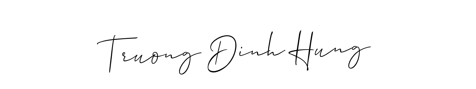 Also we have Truong Dinh Hung name is the best signature style. Create professional handwritten signature collection using Allison_Script autograph style. Truong Dinh Hung signature style 2 images and pictures png