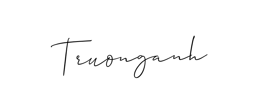 Design your own signature with our free online signature maker. With this signature software, you can create a handwritten (Allison_Script) signature for name Truonganh. Truonganh signature style 2 images and pictures png