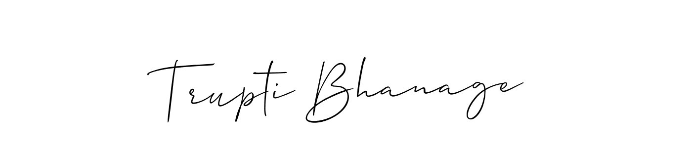 Once you've used our free online signature maker to create your best signature Allison_Script style, it's time to enjoy all of the benefits that Trupti Bhanage name signing documents. Trupti Bhanage signature style 2 images and pictures png