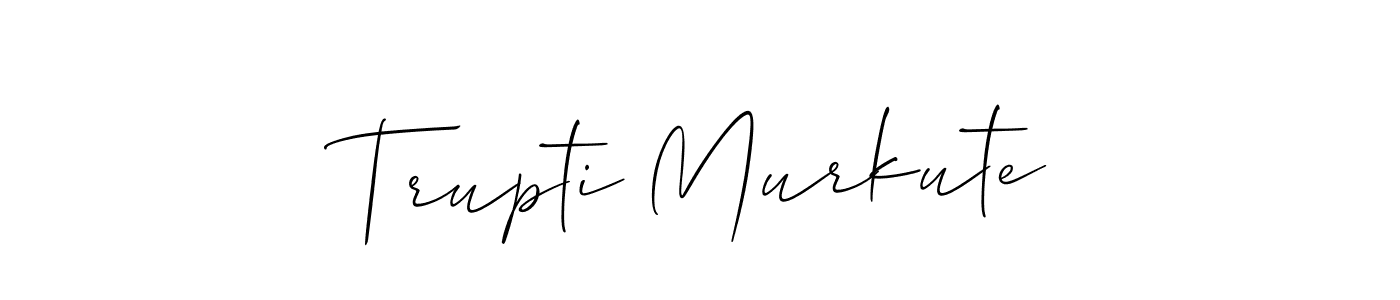 Similarly Allison_Script is the best handwritten signature design. Signature creator online .You can use it as an online autograph creator for name Trupti Murkute. Trupti Murkute signature style 2 images and pictures png