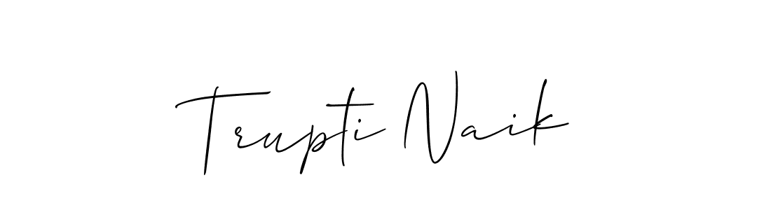 if you are searching for the best signature style for your name Trupti Naik. so please give up your signature search. here we have designed multiple signature styles  using Allison_Script. Trupti Naik signature style 2 images and pictures png