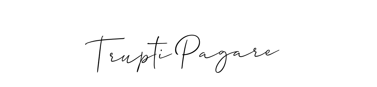 if you are searching for the best signature style for your name Trupti Pagare. so please give up your signature search. here we have designed multiple signature styles  using Allison_Script. Trupti Pagare signature style 2 images and pictures png