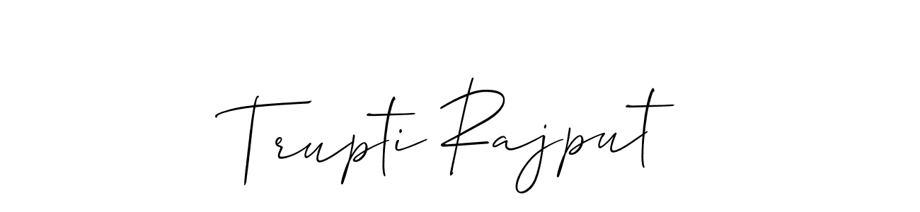 Also we have Trupti Rajput name is the best signature style. Create professional handwritten signature collection using Allison_Script autograph style. Trupti Rajput signature style 2 images and pictures png