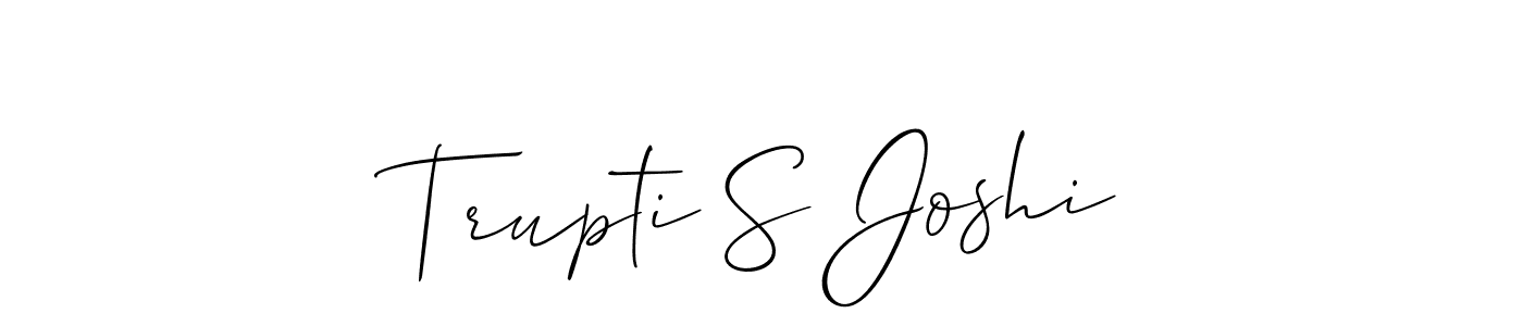 Once you've used our free online signature maker to create your best signature Allison_Script style, it's time to enjoy all of the benefits that Trupti S Joshi name signing documents. Trupti S Joshi signature style 2 images and pictures png