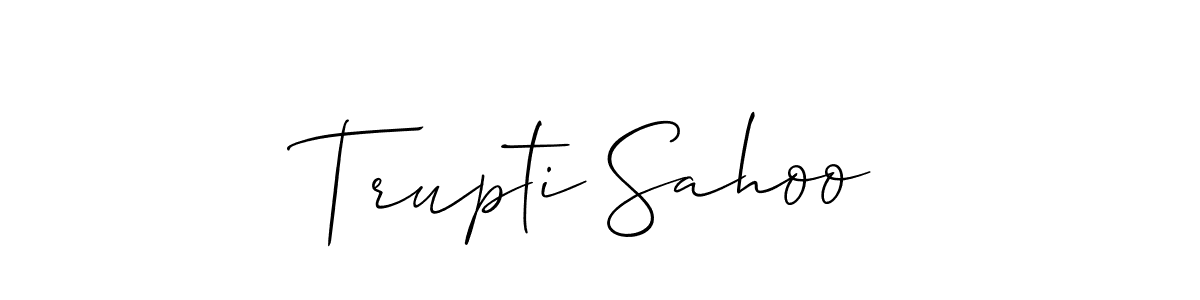 if you are searching for the best signature style for your name Trupti Sahoo. so please give up your signature search. here we have designed multiple signature styles  using Allison_Script. Trupti Sahoo signature style 2 images and pictures png