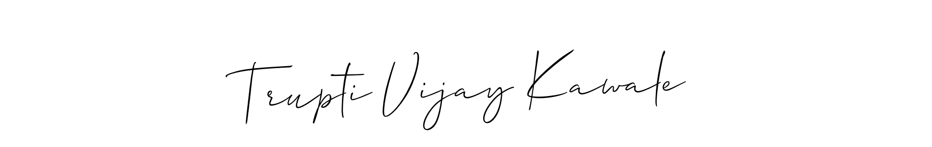 Also You can easily find your signature by using the search form. We will create Trupti Vijay Kawale name handwritten signature images for you free of cost using Allison_Script sign style. Trupti Vijay Kawale signature style 2 images and pictures png