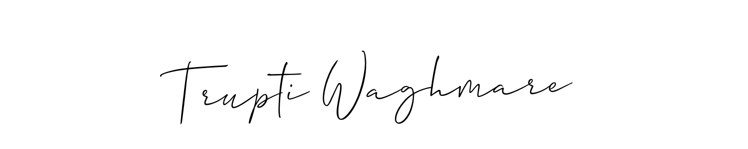 Create a beautiful signature design for name Trupti Waghmare. With this signature (Allison_Script) fonts, you can make a handwritten signature for free. Trupti Waghmare signature style 2 images and pictures png