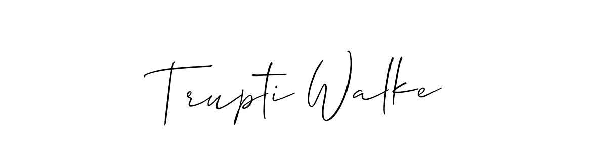 Similarly Allison_Script is the best handwritten signature design. Signature creator online .You can use it as an online autograph creator for name Trupti Walke. Trupti Walke signature style 2 images and pictures png