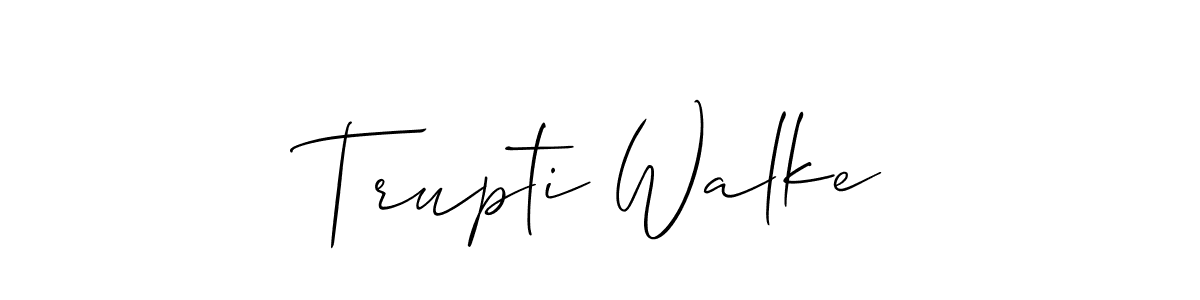 How to make Trupti Walke signature? Allison_Script is a professional autograph style. Create handwritten signature for Trupti Walke name. Trupti Walke signature style 2 images and pictures png