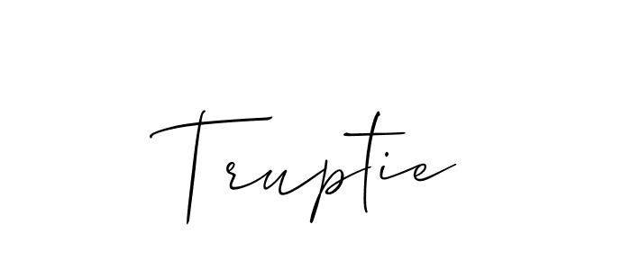 Best and Professional Signature Style for Truptie. Allison_Script Best Signature Style Collection. Truptie signature style 2 images and pictures png