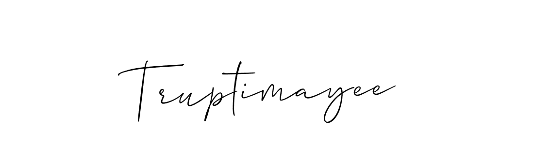 Create a beautiful signature design for name Truptimayee. With this signature (Allison_Script) fonts, you can make a handwritten signature for free. Truptimayee signature style 2 images and pictures png