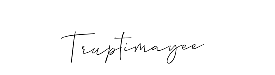 You should practise on your own different ways (Allison_Script) to write your name (Truptimayee) in signature. don't let someone else do it for you. Truptimayee signature style 2 images and pictures png