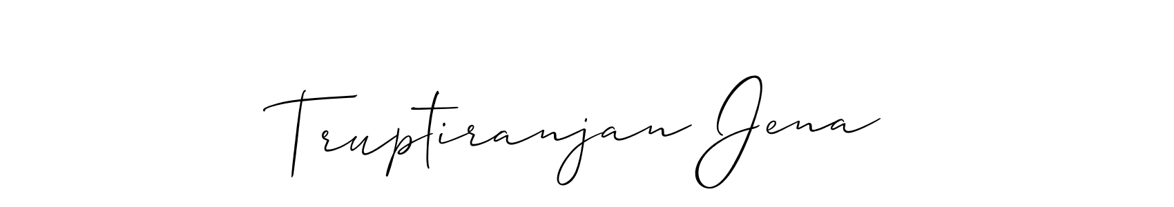 Similarly Allison_Script is the best handwritten signature design. Signature creator online .You can use it as an online autograph creator for name Truptiranjan Jena. Truptiranjan Jena signature style 2 images and pictures png