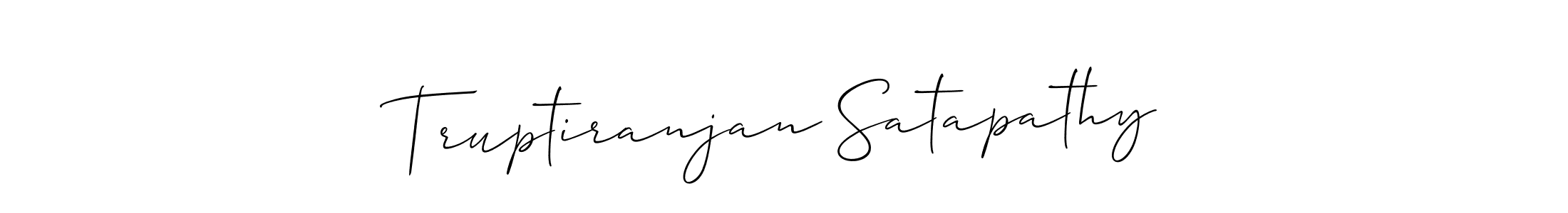 Allison_Script is a professional signature style that is perfect for those who want to add a touch of class to their signature. It is also a great choice for those who want to make their signature more unique. Get Truptiranjan Satapathy name to fancy signature for free. Truptiranjan Satapathy signature style 2 images and pictures png