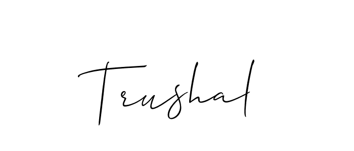 Make a beautiful signature design for name Trushal. Use this online signature maker to create a handwritten signature for free. Trushal signature style 2 images and pictures png