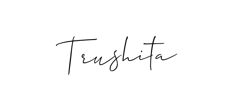 Check out images of Autograph of Trushita name. Actor Trushita Signature Style. Allison_Script is a professional sign style online. Trushita signature style 2 images and pictures png