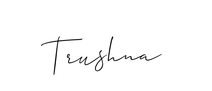 Here are the top 10 professional signature styles for the name Trushna. These are the best autograph styles you can use for your name. Trushna signature style 2 images and pictures png