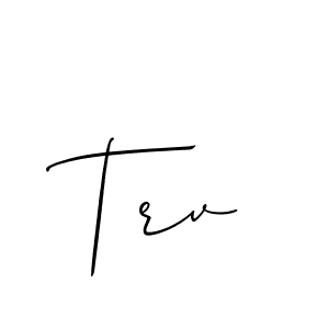 Also You can easily find your signature by using the search form. We will create Trv name handwritten signature images for you free of cost using Allison_Script sign style. Trv signature style 2 images and pictures png