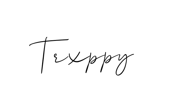Design your own signature with our free online signature maker. With this signature software, you can create a handwritten (Allison_Script) signature for name Trxppy. Trxppy signature style 2 images and pictures png
