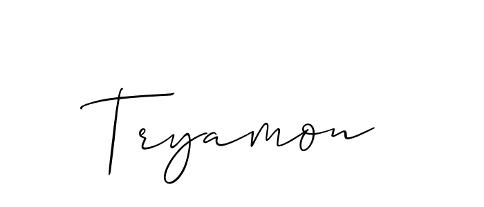 Best and Professional Signature Style for Tryamon. Allison_Script Best Signature Style Collection. Tryamon signature style 2 images and pictures png