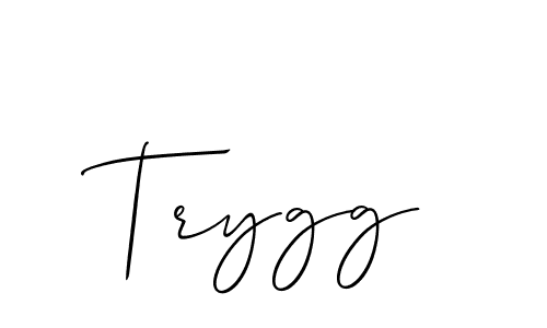 Design your own signature with our free online signature maker. With this signature software, you can create a handwritten (Allison_Script) signature for name Trygg. Trygg signature style 2 images and pictures png