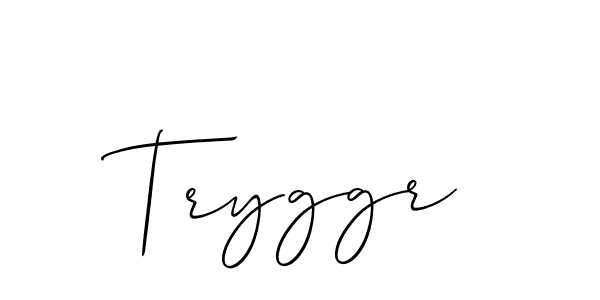 Make a beautiful signature design for name Tryggr. With this signature (Allison_Script) style, you can create a handwritten signature for free. Tryggr signature style 2 images and pictures png