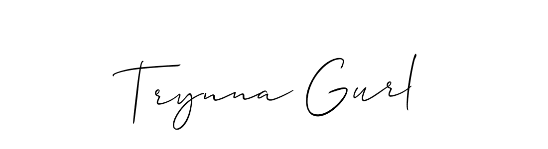 How to make Trynna Gurl signature? Allison_Script is a professional autograph style. Create handwritten signature for Trynna Gurl name. Trynna Gurl signature style 2 images and pictures png