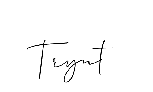 How to make Trynt name signature. Use Allison_Script style for creating short signs online. This is the latest handwritten sign. Trynt signature style 2 images and pictures png