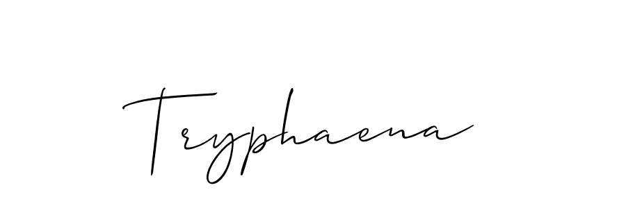 Tryphaena stylish signature style. Best Handwritten Sign (Allison_Script) for my name. Handwritten Signature Collection Ideas for my name Tryphaena. Tryphaena signature style 2 images and pictures png