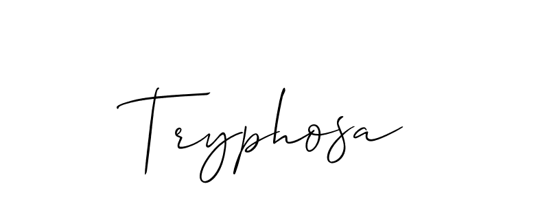 Make a beautiful signature design for name Tryphosa. With this signature (Allison_Script) style, you can create a handwritten signature for free. Tryphosa signature style 2 images and pictures png