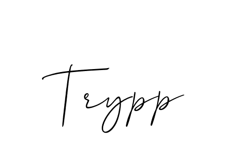 It looks lik you need a new signature style for name Trypp. Design unique handwritten (Allison_Script) signature with our free signature maker in just a few clicks. Trypp signature style 2 images and pictures png