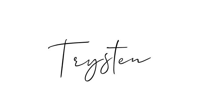 How to Draw Trysten signature style? Allison_Script is a latest design signature styles for name Trysten. Trysten signature style 2 images and pictures png