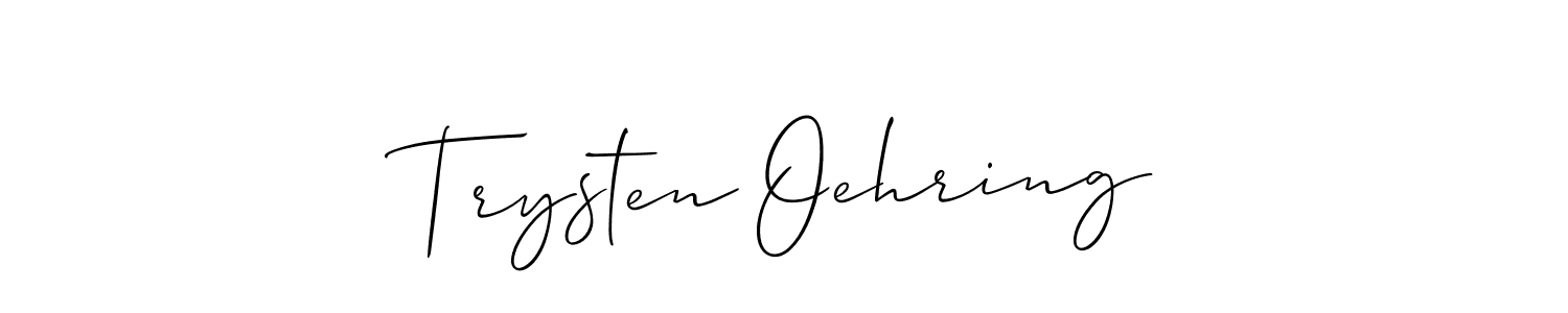 Trysten Oehring stylish signature style. Best Handwritten Sign (Allison_Script) for my name. Handwritten Signature Collection Ideas for my name Trysten Oehring. Trysten Oehring signature style 2 images and pictures png